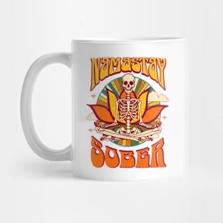 Sober Life Sobriety Recovery Yoga Meditation Namastay Sober Mug